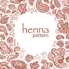 hand drawn henna pattern