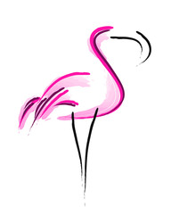 Obraz premium Flamingos simple symbol