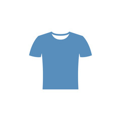 Blue t-shirt silhouette 