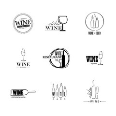 Wine logo collection.