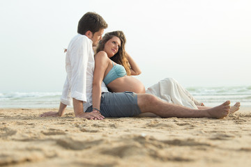 Fototapeta premium couple in the beach
