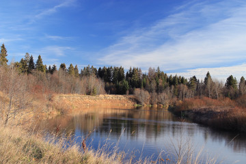 autumn landscape lake shore
