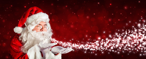 Santa Claus Blowing Snow
