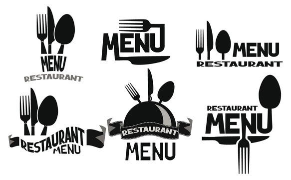 Set symbolic emblems for restaurant menu