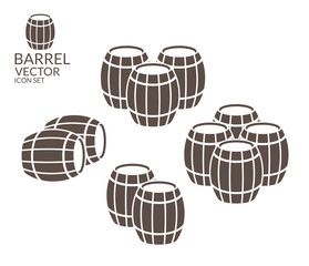 Barrel. Icon set