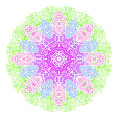 Abstract mandala. Floral ornamental border . Round pattern, oriental style. Decor for your design, lace ornament. Vector illustration.