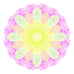 Abstract mandala. Floral ornamental border . Round pattern, oriental style. Decor for your design, lace ornament. Vector illustration.