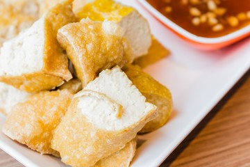 Fried Tofu with sweet souce