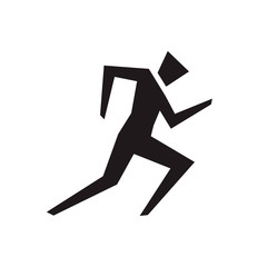 Running man, people -  silhouette  icon. Let&rsquo;s Run. Simple symbol of run isolated on a white background . Vector Illustration.