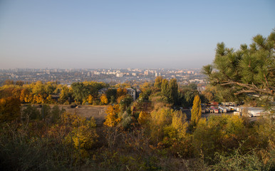 Fototapeta na wymiar View of autumn Chisinau
