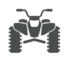 Icono plano quad frontal gris © teracreonte