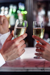 Woman making a toast