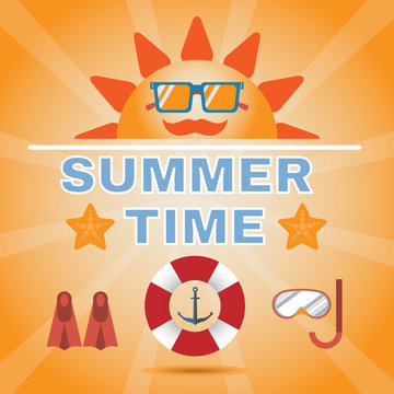 Summer Time Orange Banner