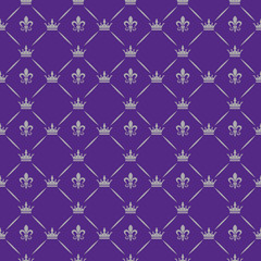 Royal seamless pattern with crowns