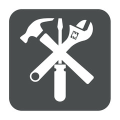Icono plano herramientas aplicacion gris #2