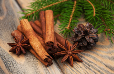 Spices and christmas tree