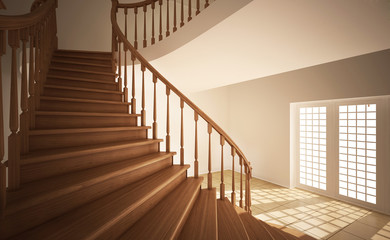 Obraz premium Stair in an empty room