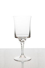 Empty wine glass. isolated on a white background