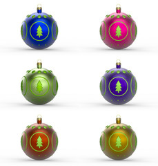 Kolorowe bombki na choinkę