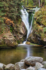 Szklarki waterfall in Poland 