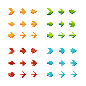 Isolated triangle polygonal arrows set