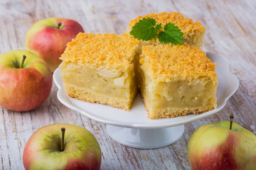 Homemade apple pie, dessert ready to eat