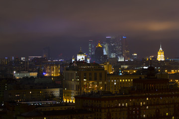 Fototapeta na wymiar Landscape Moscow city, Moscow, Russia 