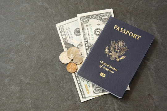 US Passport and US Currency