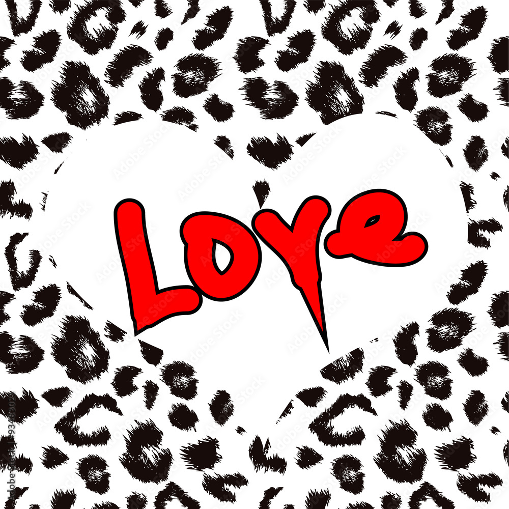 Poster leopard pattern, repeating background
