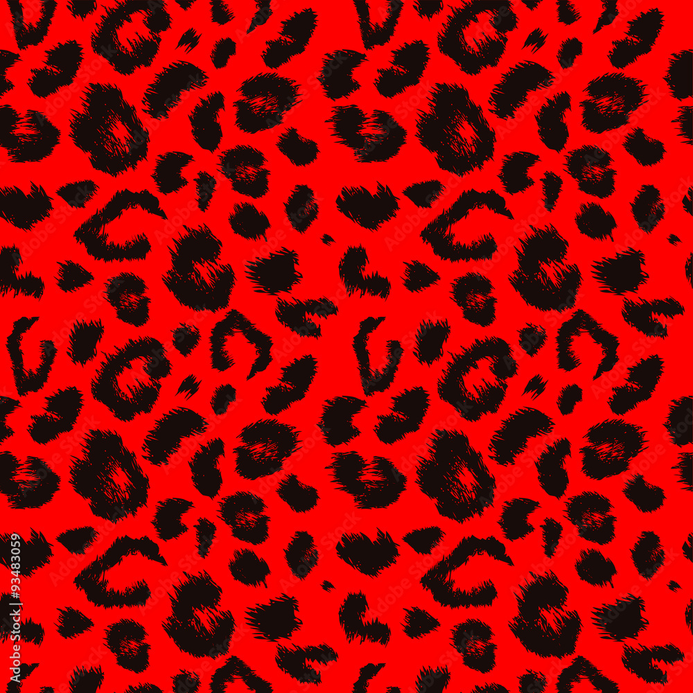 Poster leopard pattern, repeating background