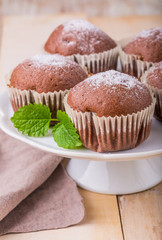 Obraz na płótnie Canvas Homemade delicious chocolate muffins