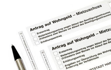 Obraz premium Wohngeldantrag