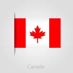 Canada flag, vector illustration