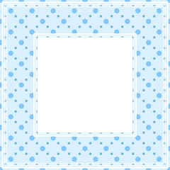 blue polka dots border