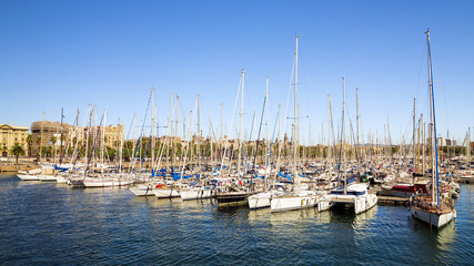 Fototapeta na wymiar Port in Barcelona, Spain