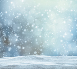 Winter snowy abstract background