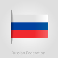 Obraz premium Russian flag, vector illustration