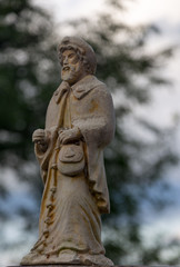 Fototapeta na wymiar Statue of Saint James as a pilgrim at Orisson on the Camino de Santiago
