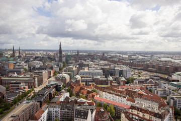 Panoramablick über Hamburg vom Kirchturm St. Michaelis