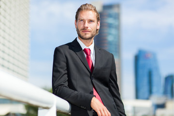 Confident businessman outdoor