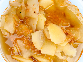 closeup yellow curry