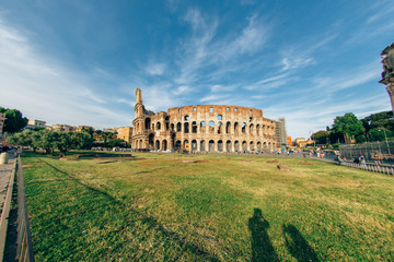 Fototapeta na wymiar Colosseum in a summer day in Rome, Italy