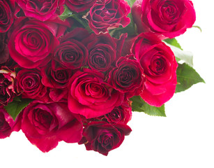 Obraz premium Border of red roses 