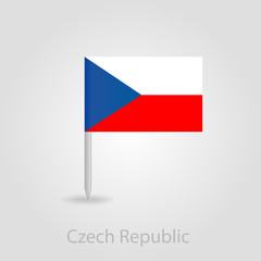 Czech Republic flag pin map icon