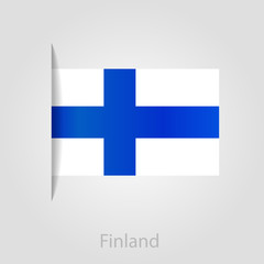 Obraz premium Finland flag, vector illustration