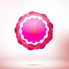 Pink colors female service identity concept