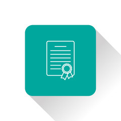 certificate with badge icon