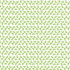 Seamless pattern with cute green leaves