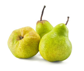 Three green pears