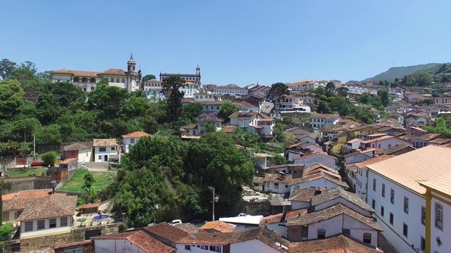 Flying over Ouro Preto, Minas Gerais, Brazil
